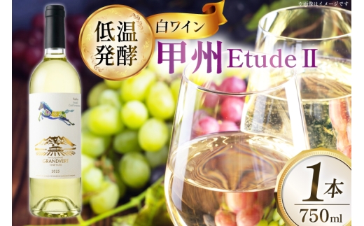 酒 ワイン 白ワイン エチュード ll 750ml 1本  [city farm 山梨県 韮崎市 20745523] アルコール あるこーる お酒 さけ 白ワイン 白 白わいん わいん wine 甲州 甲州ワイン 日本ワイン 女子会 家飲み 記念日 贈答 ギフト プレゼント ふるさと納税 返礼品