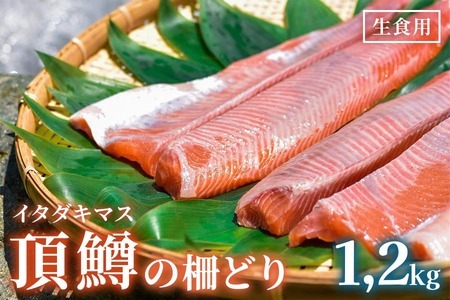 鱒界の頂点を目指しマス！頂鱒 (イタダキマス) の柵どり (生食用) 約1.2kg ニジマス [0285]
