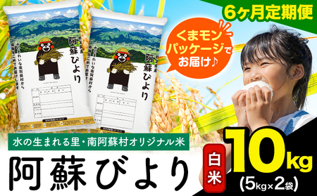 【6ヶ月定期便】阿蘇びより 白米 10kg (5kg×2袋)《お申込み月の翌月から出荷開始》 ｜国産米 人気米 熊本県産米 お米 生活応援米
