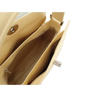 ふるさと納税 御代田町 【濱野皮革工藝のフォーマルバッグ】コキーユ(アイボリー×シルバー) |  | 01