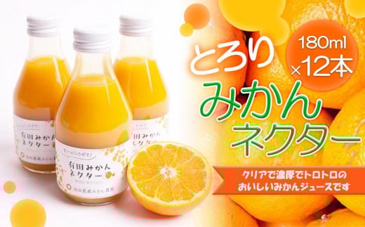 とろり　みかんネクター180ml×12本