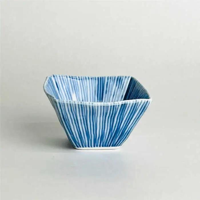 【波佐見焼】内外十草 角 小鉢 5個 食器 皿 【大新窯】 [DC56]  波佐見焼