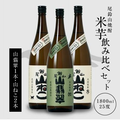 ふるさと納税 木城町 焼酎尾鈴山一升瓶(山翡翠1本・山ねこ2本)各1,800ml