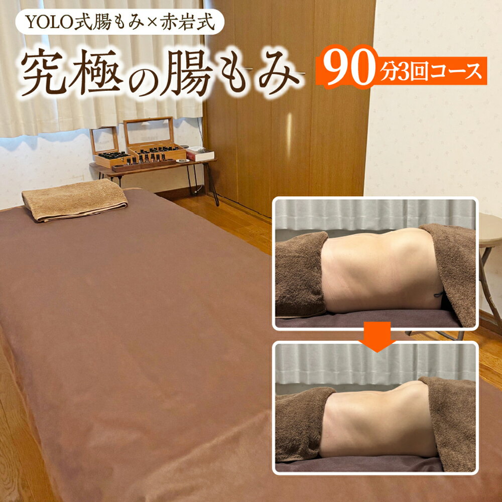 【ふるさと納税】究極の腸もみ（YOLO式腸もみ×赤岩式）　90分3回コース　【650P8401】施術 美容 健康 エステ 整体 便秘解消 体験 東北 秋田県 大館市