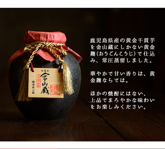【令和7年お歳暮対応】甕入り「金山蔵　黄金麹仕込み」 1800ml 36度 鹿児島 本格芋焼酎 濵田酒造 金山蔵 独自の 黄金麹! オリジナル 一升甕 桐箱 入り 桐の柄杓(ひしゃく) 付きで ギフト