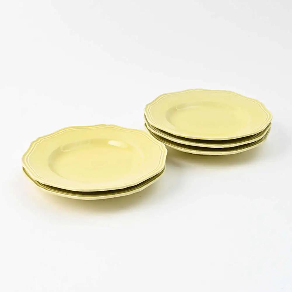 【波佐見焼】 Pasty（パスティー）　プレートS　パステルイエロー 5枚セット 取皿【福田陶器店】[PA403]