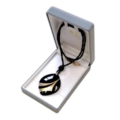 ふるさと納税 海南市 漆器のペンダント　ダイヤ形　手描き蒔絵　きらめき