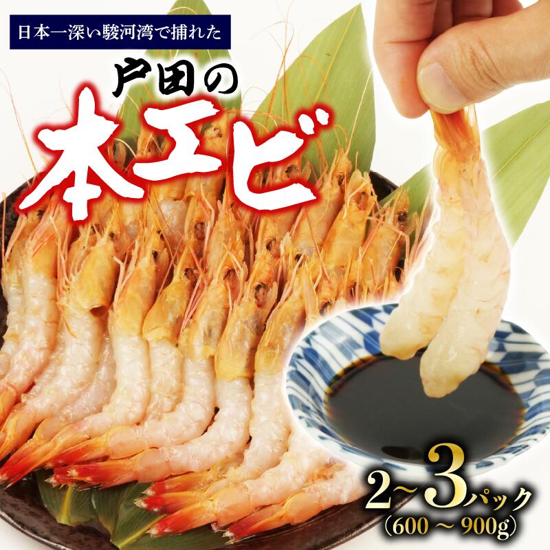 【ふるさと納税】 本エビ 約600～900g 急速冷凍 産地直送 エビ お刺身 甘エビ より甘い ヒゲナガエビ 刺身 生食 魚介類 新鮮 駿河湾 深海 しずおか食セレクション認定品 静岡県 沼津 戸田