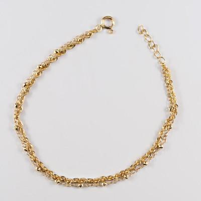 ふるさと納税 山梨県 【山梨県】【ジュエリー】K18 shiny rope/シャイニーロープ 2連ブレスレット |  | 01