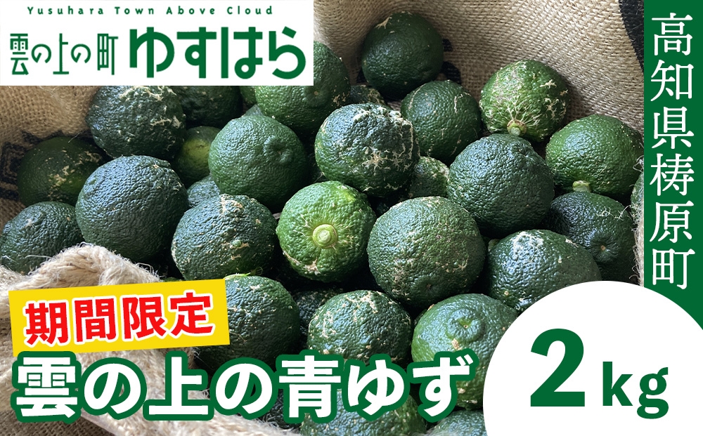 
                  【期間限定】雲の上の青ゆず（２ｋｇ）ユズ 柚子 農薬化学肥料不使用 果物 柑橘 産地直送 ゆずジャム ゆず茶 高知県産 常温便
                