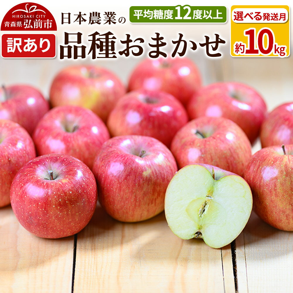 【ふるさと納税】りんご 平均糖度12度以上！ 品種おまかせ 約10kg 訳あり【選べる発送月】青森 果物 フルーツ 林檎 リンゴ くだもの 不揃い 規格外