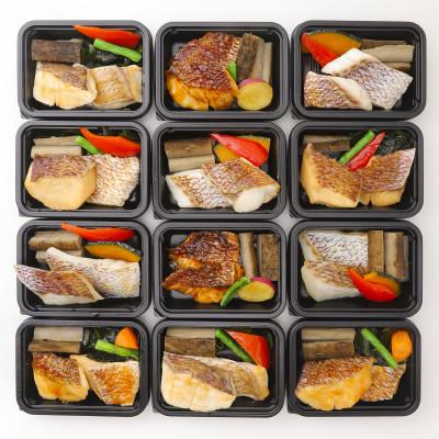ふるさと納税 美浜町 レンジで簡単!近大生まれマダイ惣菜詰合せセット/12食(冷凍)