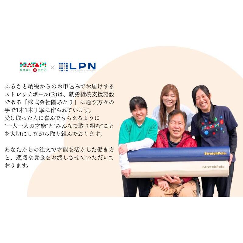 【LPN社製】ストレッチポールEX アイボリー【正規品 セルフケア ストレッチ エクササイズ 腰痛 肩こり 体幹 コアトレ】 100F073_イメージ2