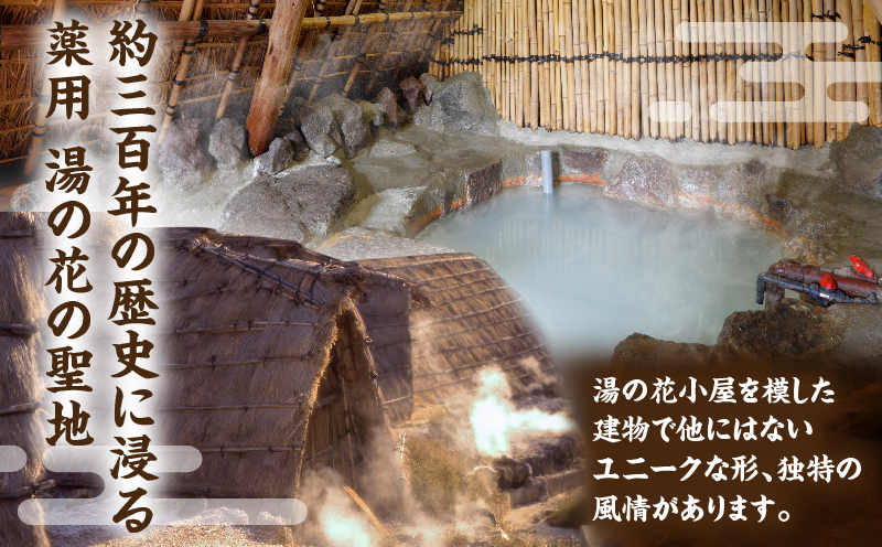 【効能たくさん！白濁の硫黄泉】湯の花小屋を模した貸切湯入浴券（扇山）
