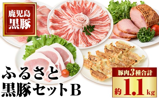 
                  B02098 ふるさと黒豚セットB！ 黒豚バラ肉・肩ロース・モモスライス(計約1.1kg)、黒豚焼豚(約200g×2個)、黒豚餃子(12個入り×3P) 鹿児島 国産 九州産 黒豚 豚肉 お肉 焼豚 叉焼 チャーシュー 餃子 ぎょうざ ギョーザ 水餃子 ギフト【和田養豚】
                