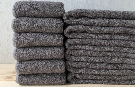 020C140 コットンＷ ハンドタオル 12枚（グレー）【泉州こだわりタオル】 ／ 人気の日用品 タオル 泉州タオル 国産タオル 泉州タオル 泉佐野タオル 日本タオル 吸水タオル 綿100％タオル 