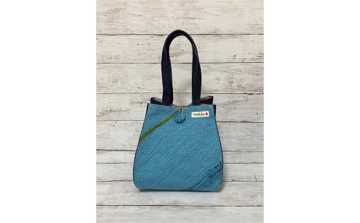 柿バッグ　青系