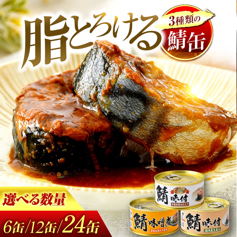 【ふるさと納税】【選べる缶数】鯖缶詰 詰め合わせD 本醸造醤油仕立て 生姜 味噌煮 / サバ缶 鯖缶 さば缶 鯖 サバ さば 小浜市 / 福井缶詰[BFAB058]
