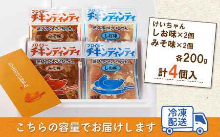 ケイちゃんお試しセット (塩・みそ) 計4個 鶏肉 けいちゃん 鶏肉 【21-3】
