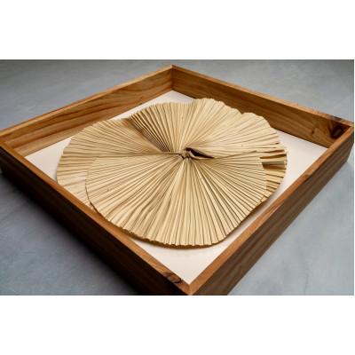 ふるさと納税 伊平屋村 クバの額装KUBANOHOSHI(ホワイト)Lサイズ |  | 01