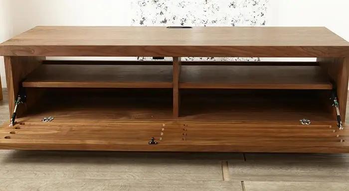 大川家具 ノート120TVボード1枚扉 ウォールナット 台輪