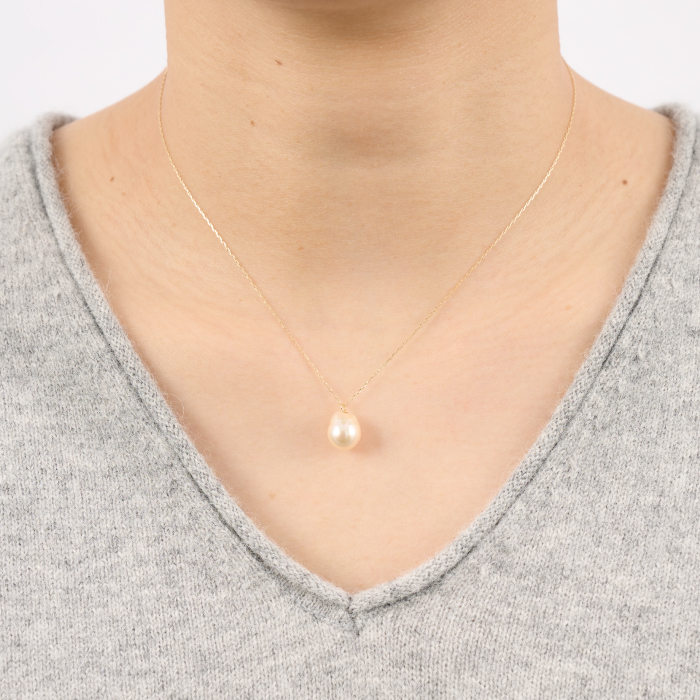 8.5ミリ可愛いアコヤバロックパールペンダントネックレス：B690-005_イメージ5