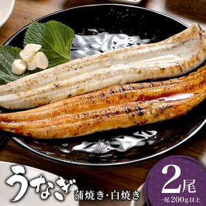 うなぎ 蒲焼き 白焼き 食べ比べセット 400g (200g×各1尾)