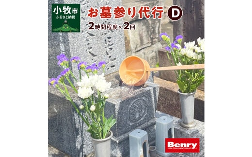 
										
										お墓参り代行D（墓石掃除を含む2.0時間程度×2回）
									