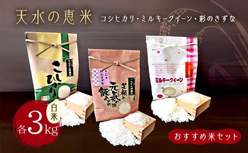 お米食べ比べセット コシヒカリミルキークイーン彩のきずな お米食べ比べセット【各3kg 計9kg】