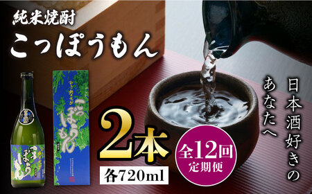 【全12回定期便】純米焼酎 こっぽうもん 25度 720ml 2本セット対馬 酒 贈り物 米焼酎 焼酎  [WAX027]