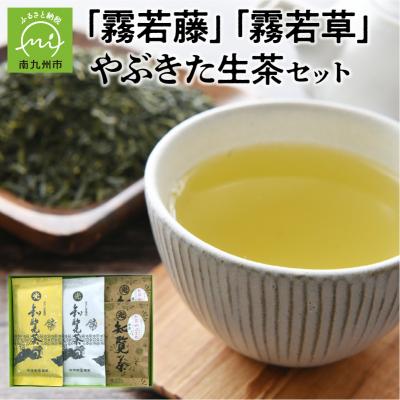 ふるさと納税 南九州市 心潤す光印の後岳知覧茶「霧若藤」「霧若草」やぶきた生茶セットやぶきた生茶セット