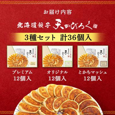 ふるさと納税 千歳市 北海道餃子天のびろく　3種セット(オリジナル・とかちマッシュ・プレミアム) |  | 02