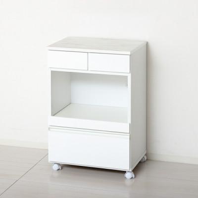 ふるさと納税 海南市 コンパクトレンジワゴン 幅55cm ホワイト AKU104405002