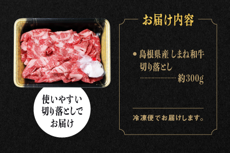 A4等級以上 しまね和牛 切り落とし 300g(お試しセット) すき焼き しゃぶしゃぶ 島根和牛 NK-3 牛肉 黒毛和牛 切落し 切り落とし 肉 江津市