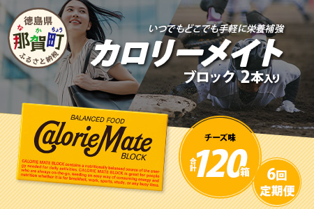 【6回定期便】≪チーズ味≫ カロリーメイトブロック 2本入り 計20箱 ×6回 合計120箱【徳島 那賀 大塚製薬 カロリーメイト チーズ ビタミン ミネラル たんぱく質 脂質 糖質 5大栄養素 バラ