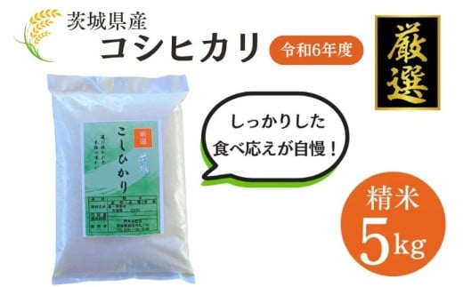 令和6年茨城県産【厳選】コシヒカリ5kg（精米）