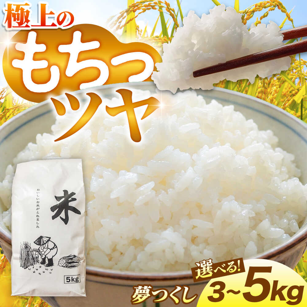 【ふるさと納税】【選べる容量】令和7年産 精米 夢つくし 3kg / 5kg《築上町》【ナガノノウエン】 [ABEW001]米 こめ 白米 精米 16000 16000円