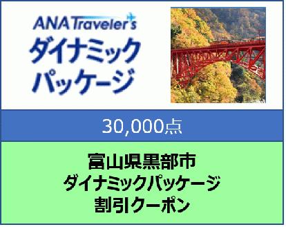 富山県黒部市 ANAトラベラーズダイナミックパッケージ割引クーポン30,000点分