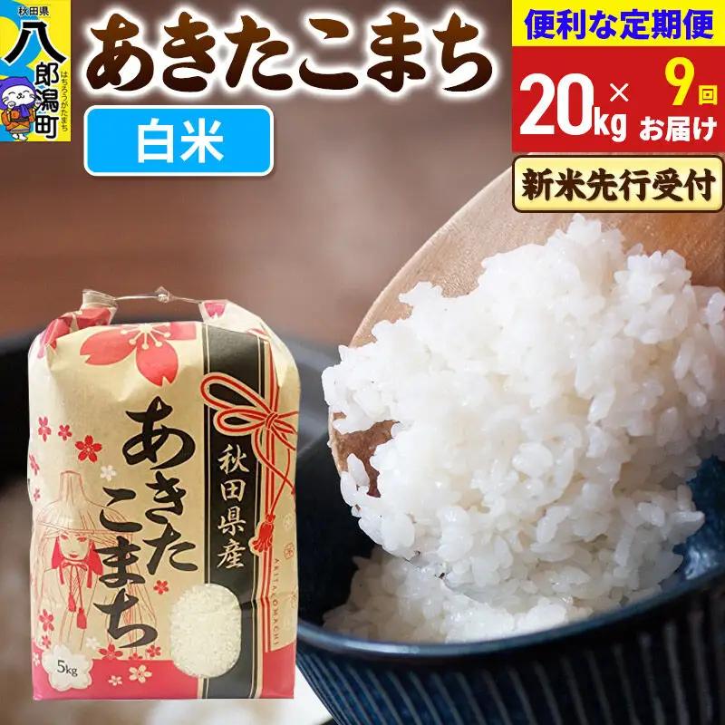 《令和8年産 新米受付》《定期便9ヶ月》あきたこまち 20kg【白米】 秋田県産 こまちライン