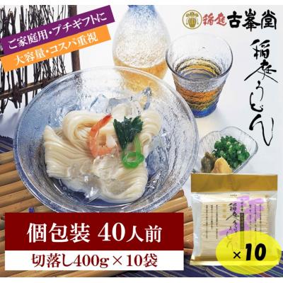 ふるさと納税 湯沢市 稲庭うどん 400g×10袋 40人前[B5-1001]
