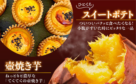 【全12回定期便】ねっとり濃厚！てくてくのさつまいもスイーツ ひとりでも！おためしサイズ3種詰め合わせ 焼き芋 人気 お菓子 デザート ギフト プレゼント 江田島市/峰商事 合同会社[XAD078]