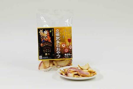 りんごチップス 40g×2袋《立佞武多のおやつ》 りんごスナック 青森 五所川原市 中まで赤～いりんごチップス 着色料不使用