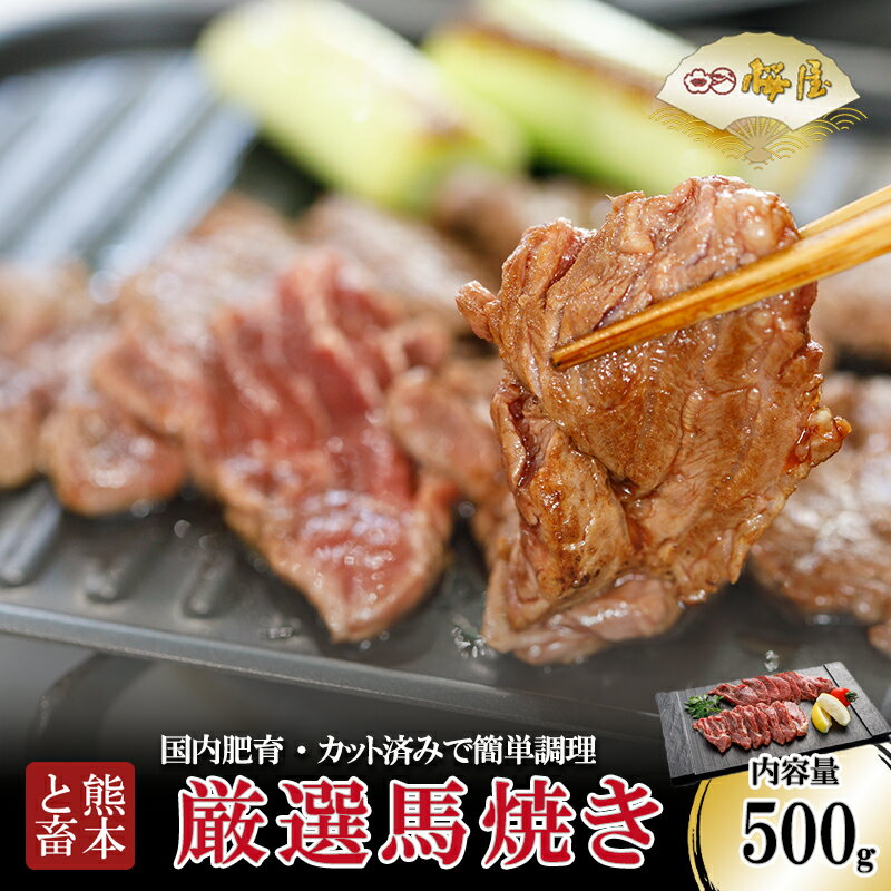 【ふるさと納税】熊本肥育 熊本と畜 馬焼き 馬肉 焼肉 BBQ 炒め物 阿蘇 熊本 カット済 500g 真空パック 焼いたらもっと美味しい 名物 地元グルメ 老舗専門店 桜屋 ギフト 贈答用 記念日 小国町 送料無料【地場産品：類型8ハ】