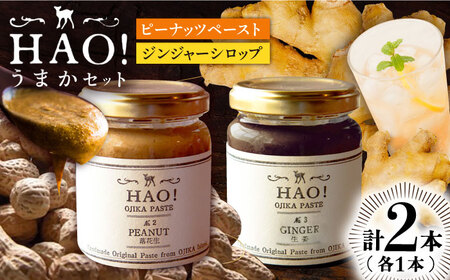 【 HAO!うまかセット】ピーナッツペースト＆ジンジャーシロップ 各1本   [DAA039] 落花生 ピーナッツ
