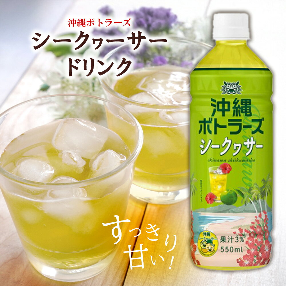 【ふるさと納税】【沖縄ボトラーズ】シークヮーサードリンク果汁3％　550ml×24本入り