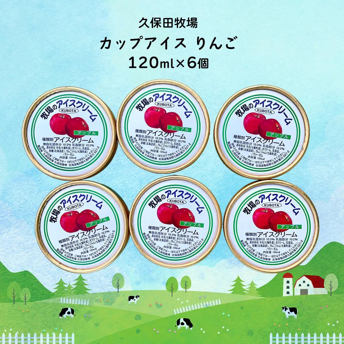 カップアイス　りんご 120ml×6個 NAP007