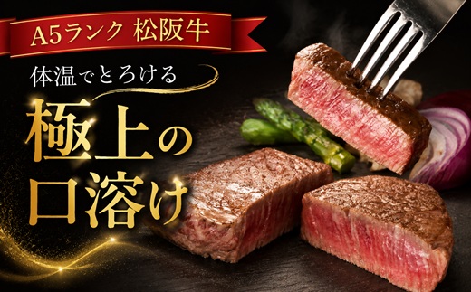 松阪牛 A5 シャトーブリアンステーキ 480g（120g×4枚）【9.6-1】