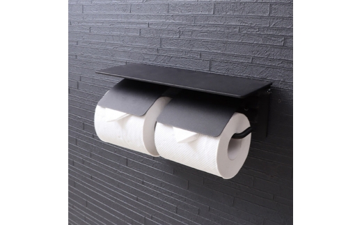【ダーク ブラウンウッド】トイレットペーパーホルダー 2連 Blan ブラン 選べる トイレ トイレットペーパー ホルダー インテリア 家具 新居 賃貸 収納 小物 おしゃれ DIY お手入れ 簡単 完成品 兵庫 兵庫県 小野市