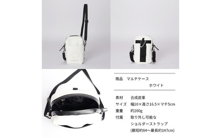CREEZAN GOLF クリーザンゴルフ マルチケース ホワイト CCGI-017-01 / ゴルフ ミニショルダーバッグ ゴルフバッグ 軽量 収納力 水濡れに強い 高機能合成皮革 ショルダーストラ