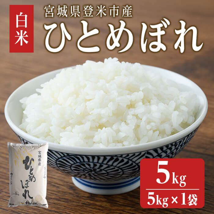 【ふるさと納税】＜令和7年度産＞ ひとめぼれ 5kg (5kg×1袋) 和紙袋仕様 お米 おこめ 米 コメ 白米 ご飯 ごはん おにぎり お弁当 【ライス宮城株式会社】tm299